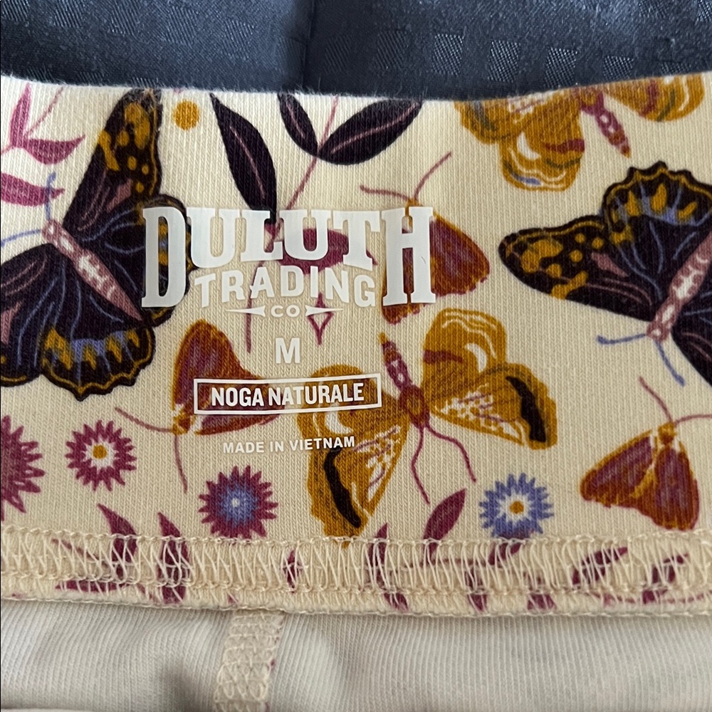 Duluth Trading Co Floral Skort - Purple, Gold, Cream Butterflies - Picture 2 of 4